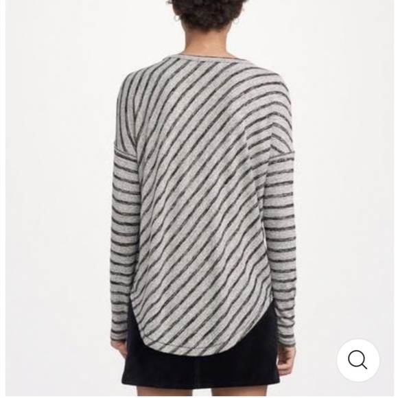 Rag & Bone - Hudson Long-Sleeve Heather Grey/Black - Small - Picture 2 of 11